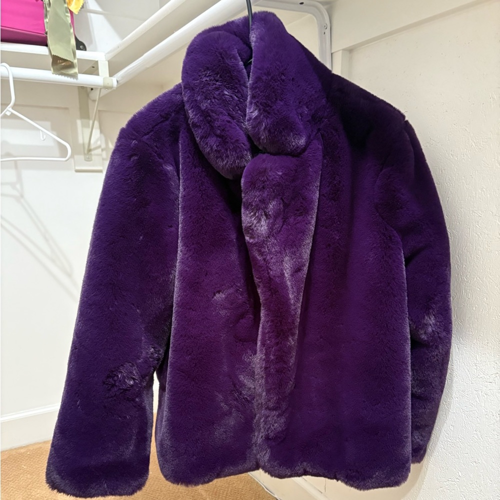 Diane Von Furstenberg Purple Teddy Jacket